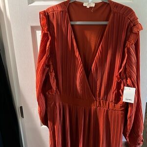 NWT burnt orange midi dress size 3X